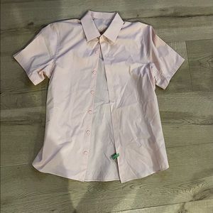 lululemon short sleeve pink button down